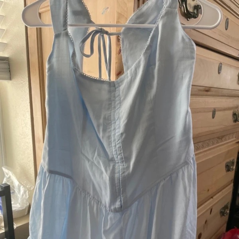 wild fable Pale Blue Tie-Back Halter Camisole Dress